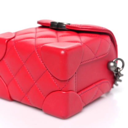 Lambskin Quilted Trunk Bag Pink