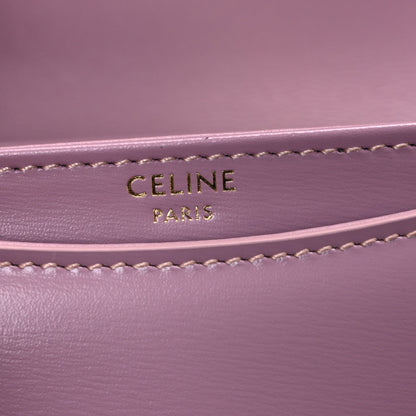 Shiny Calfskin Triomphe Mini Besace Clea Pastel Pink