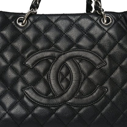Caviar Quilted Grand Shopping Tote GST Black