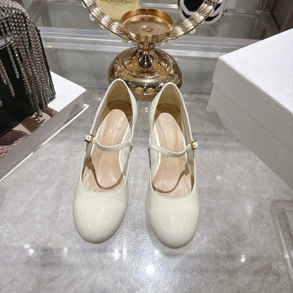 CD 26 Lolita High-Heeled 40 Ivory Patent Leather 592218