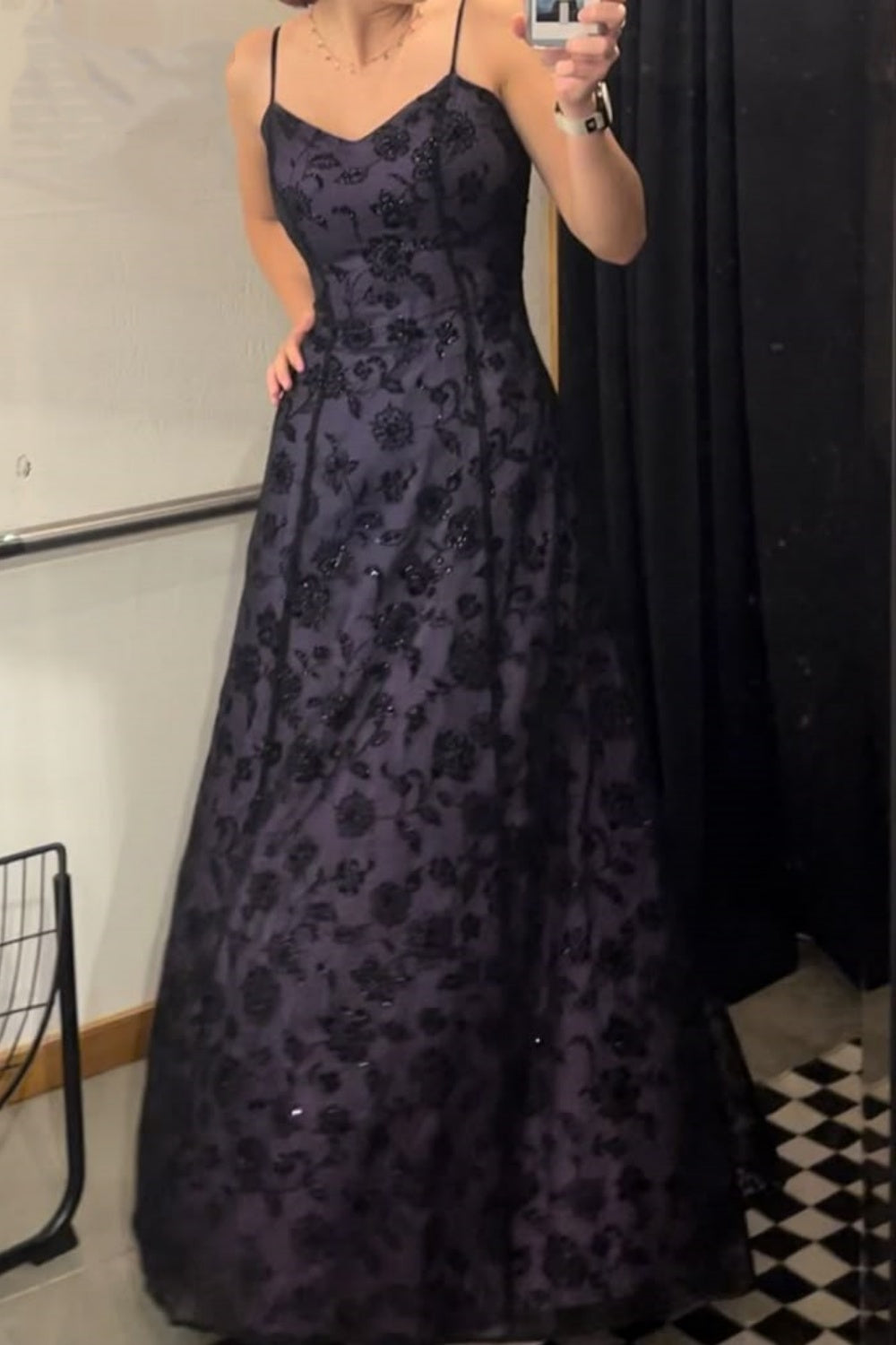 formaldressy-New Retro Floral Dress Backless Dress gh6123