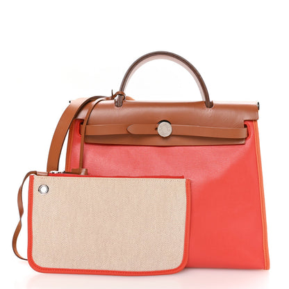 Toile H Berline Vache Hunter Herbag Zip 31 PM Orange Mecano Fauve