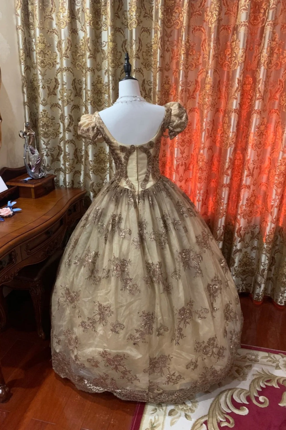 formaldressy-Rococo Fantasy Court Style Vintage Formal Ball Gown gh6301