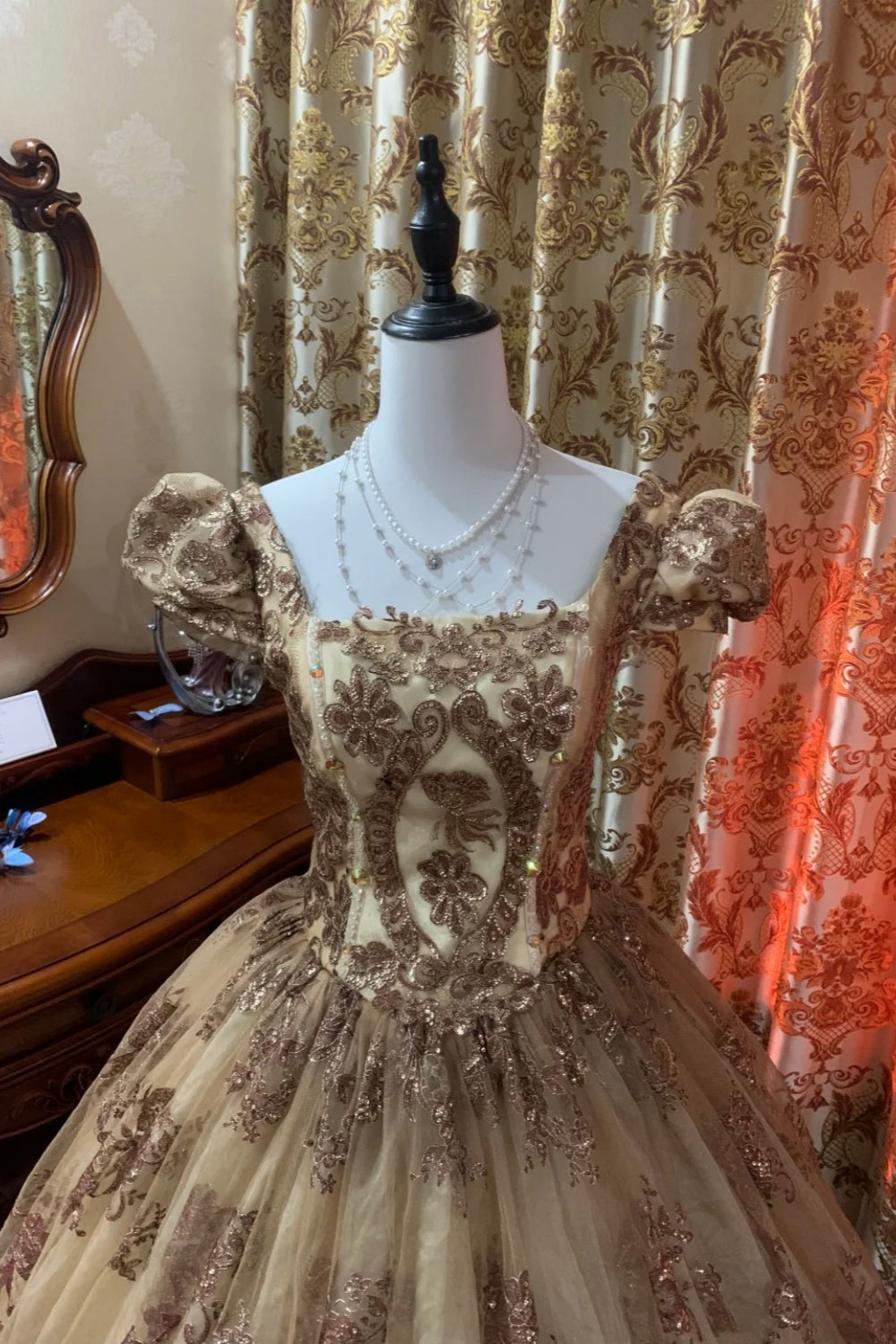 formaldressy-Rococo Fantasy Court Style Vintage Formal Ball Gown gh6301