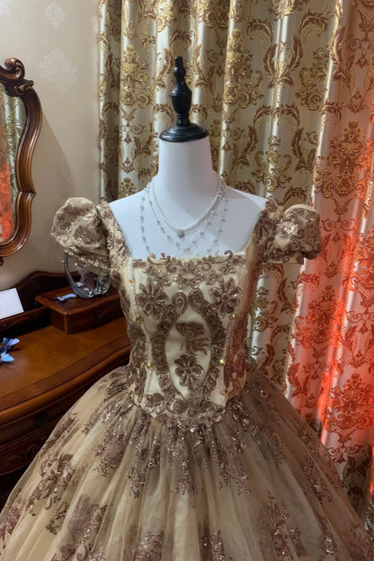 formaldressy-Rococo Fantasy Court Style Vintage Formal Ball Gown gh6301