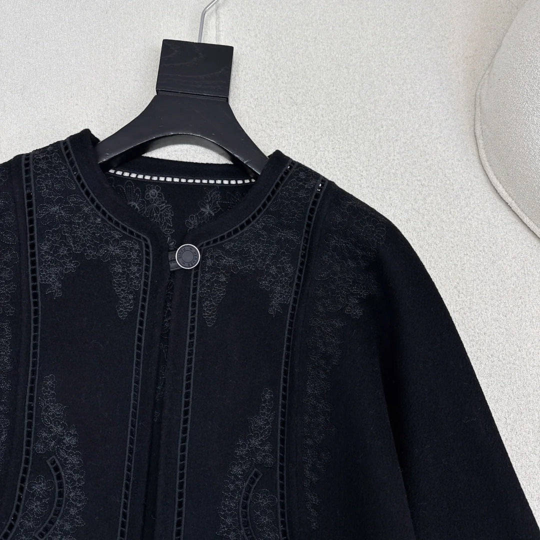 HERMES 25S SHORT CASHMERE COAT 193