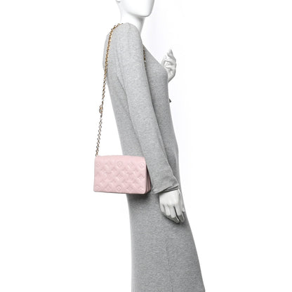 Lambskin Embossed Monogram Pochette Coussin Rose