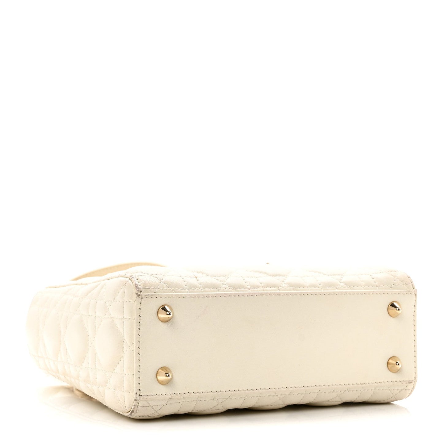 Lambskin Cannage Small My ABCDior Lady Dior White