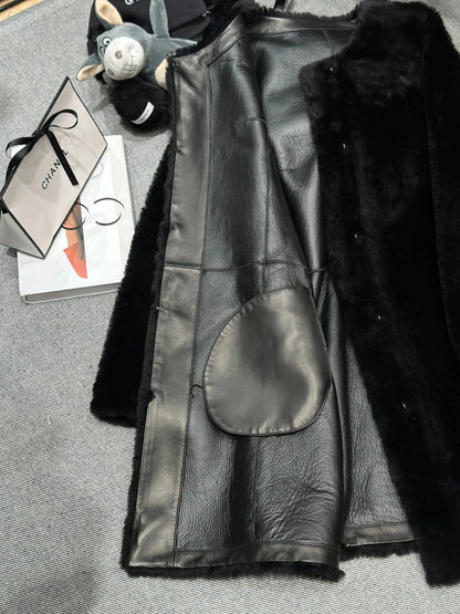 CHANEL 25S SHEEP FUR COAT 505