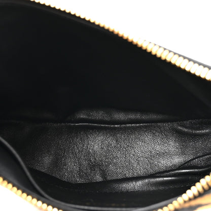 Calf Hair Leopard Print Arque Shoulder Bag Honey