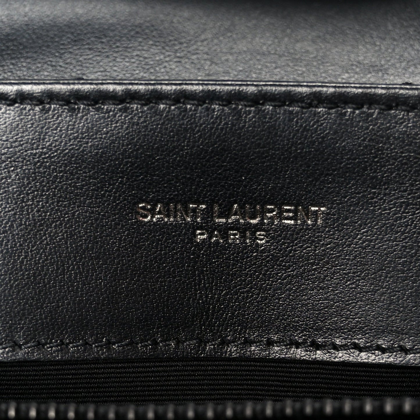 Calfskin Y Quilted Monogram Monochrome Small Loulou Chain Satchel Black