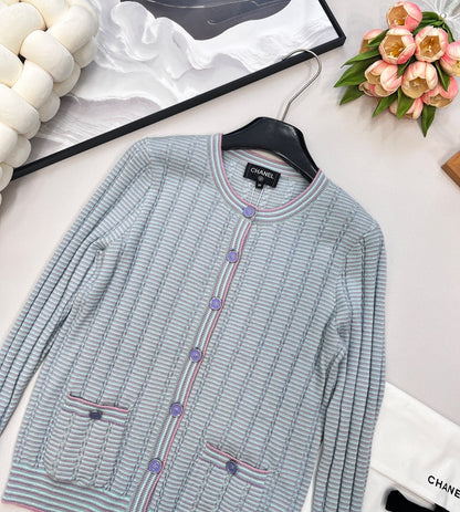 CC 25 Cardigan Grey Blue Cashmere 100003