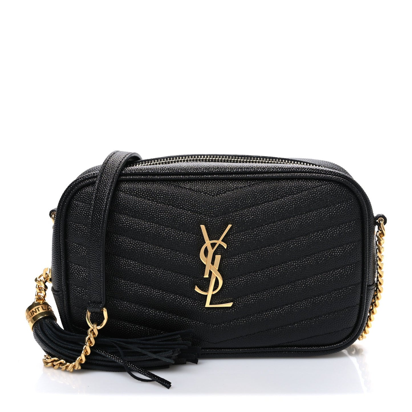 Grain De Poudre Matelasse Monogram Mini Lou Camera Bag Black