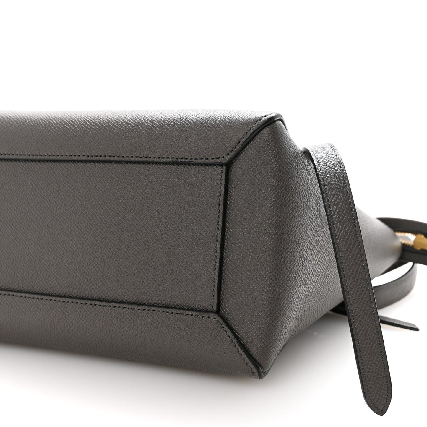 Baby Grained Calfskin Micro Belt Bag Grey