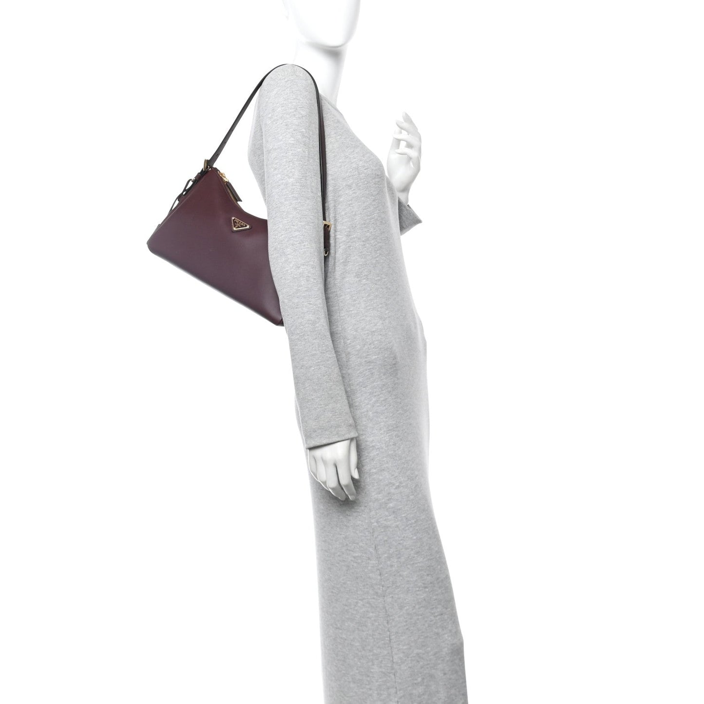 Soft Calfskin Medium Aimée Shoulder Bag Burgundy