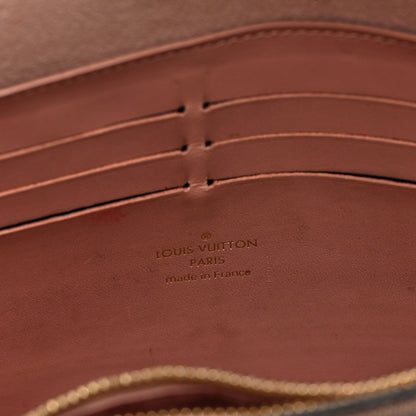 Damier Ebene Croisette Chain Wallet Magnolia