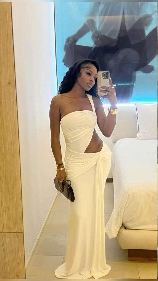 Sexy White Prom Dress Mermaid 22nd Birthday Outfit fg8409