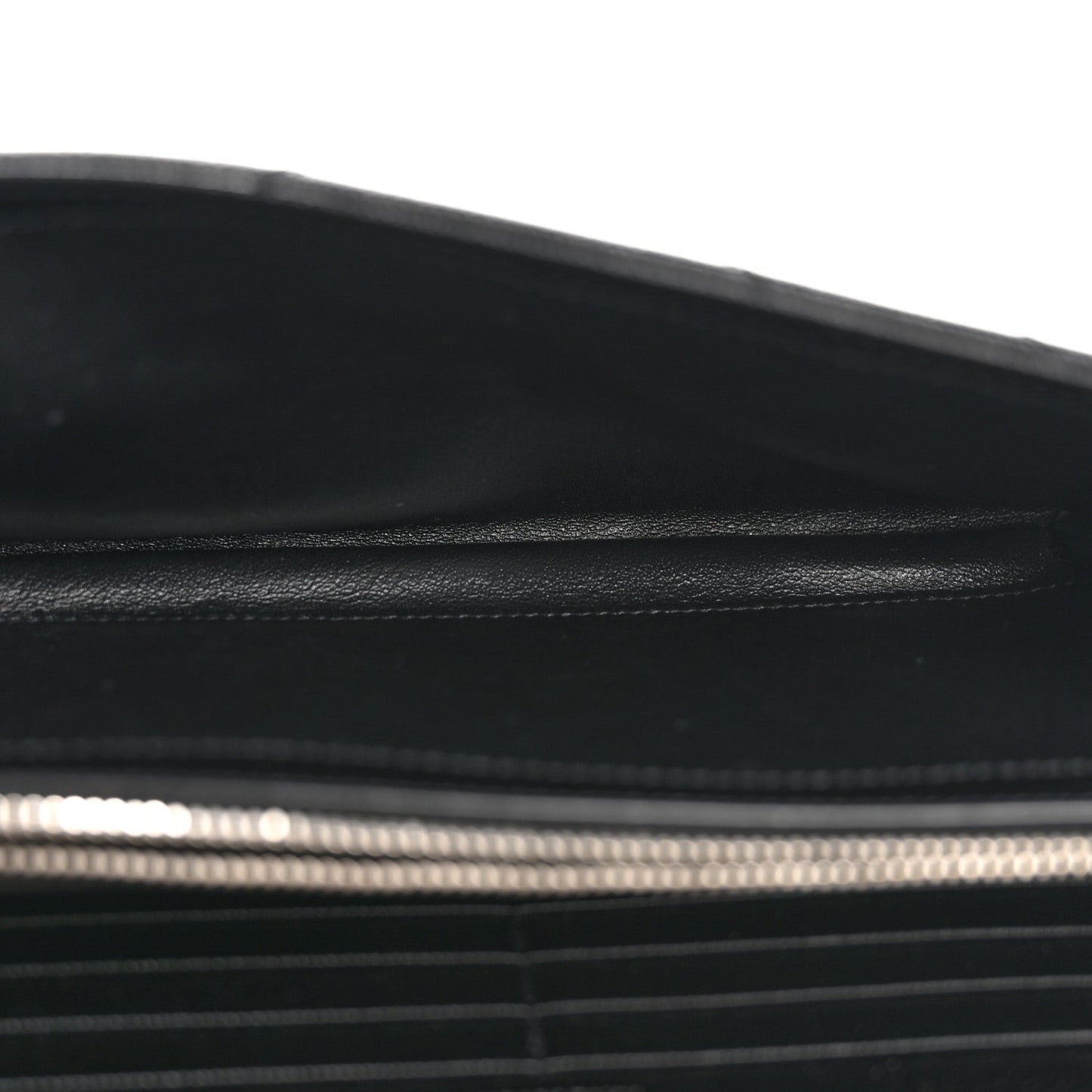 Grain De Poudre Matelasse Chevron Monogram Chain Wallet Black
