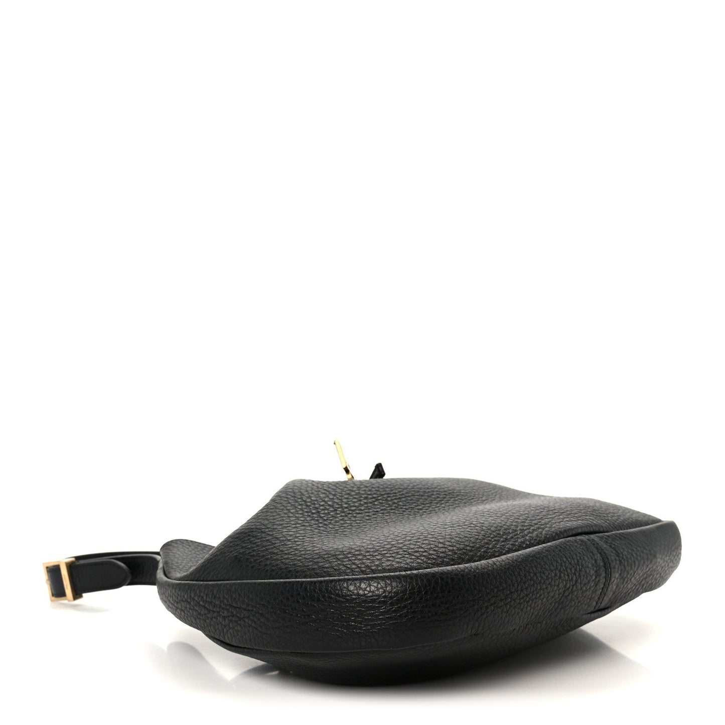 Grained Deerskin Paris VII Small Flat Hobo Black
