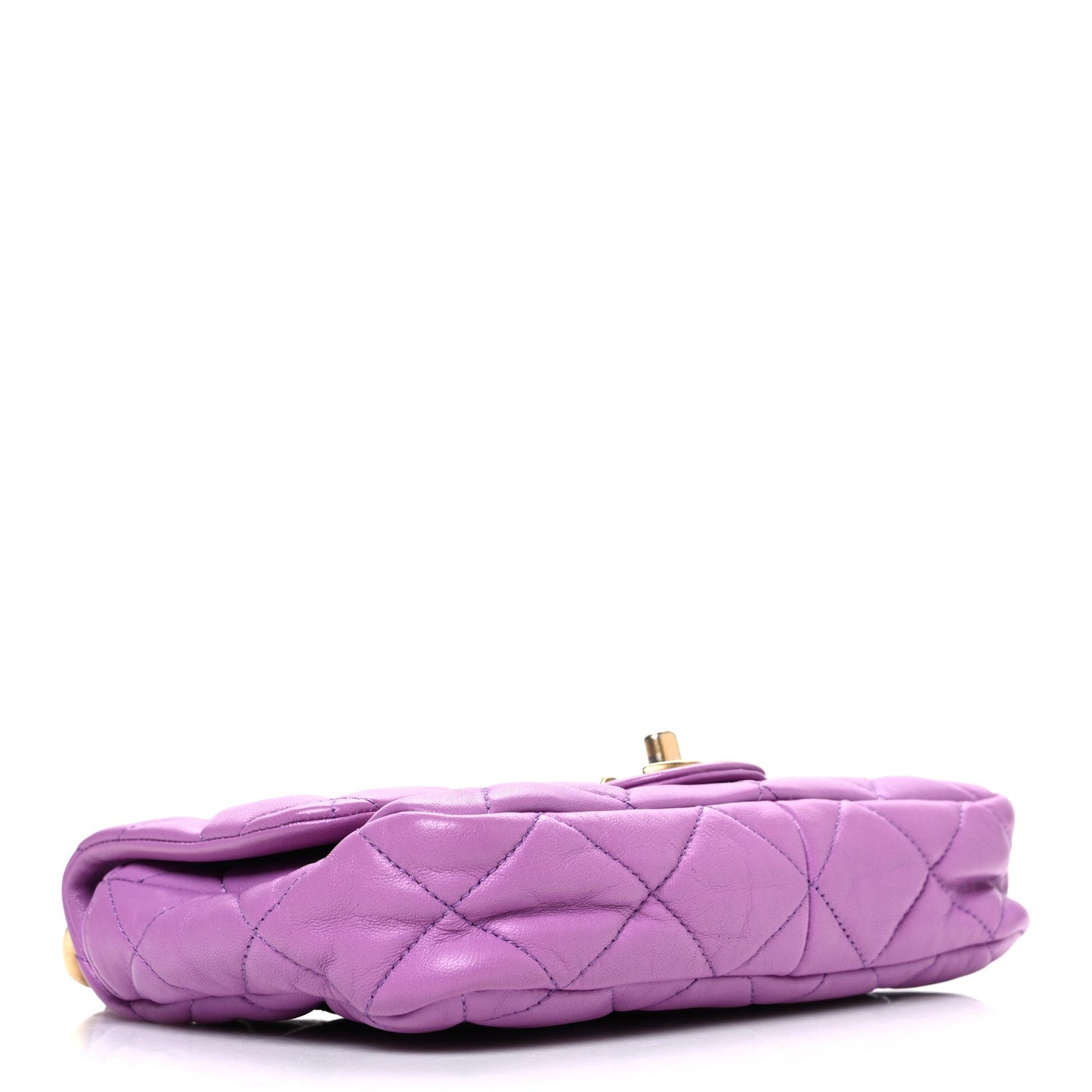 Lambskin Quilted Small CC Funky Town Flap Purple