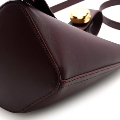 Calfskin Mini Pebble Bucket Bag Dark Burgundy