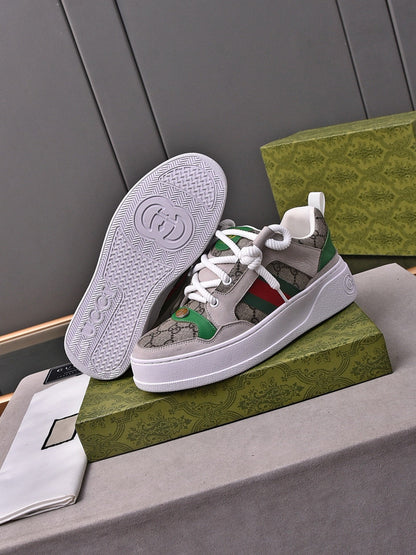 GG SNEAKERS SCREENER GREY LEATHER