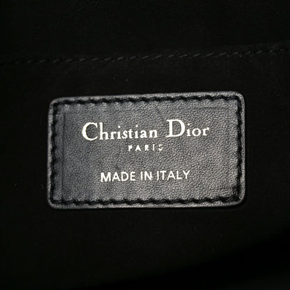 Lambskin Cannage Medium Dior Vibe Hobo Bag Black