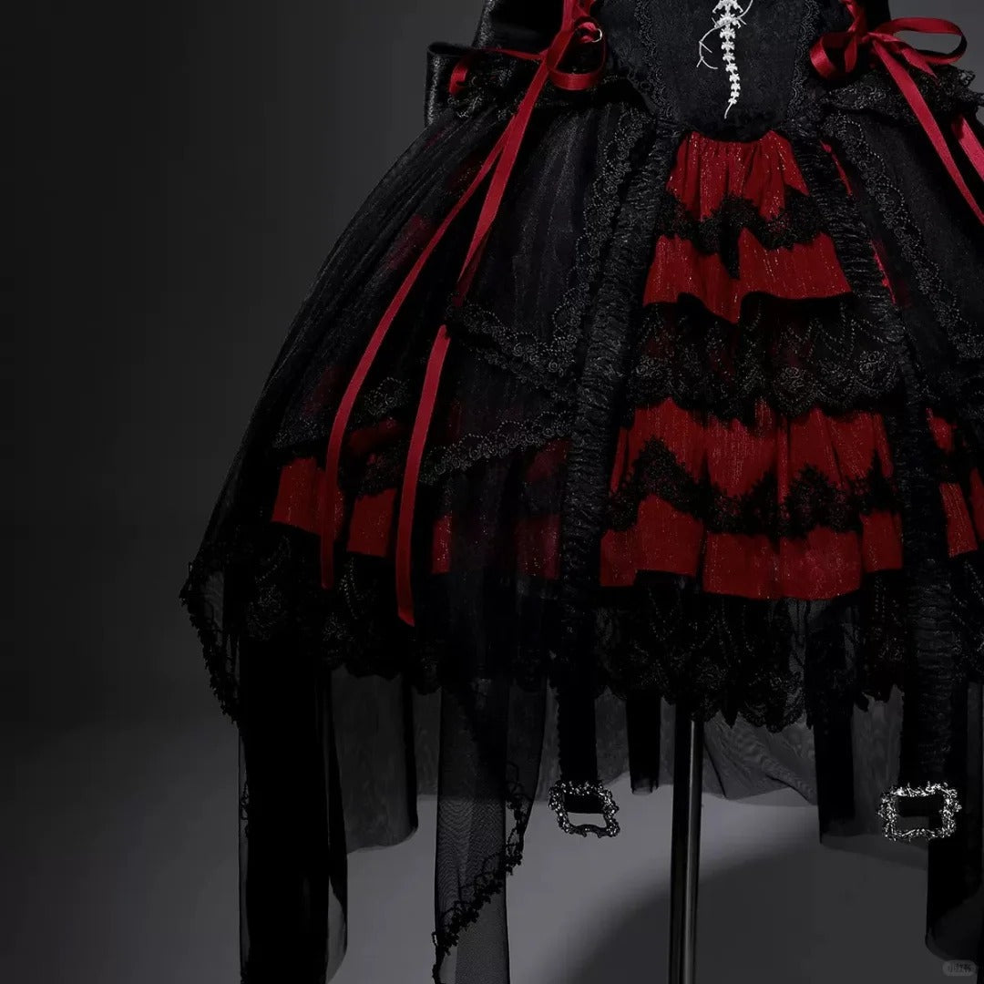 formaldressy-Black red beaded tulle lace short homecoming dress birthday dress gh5347