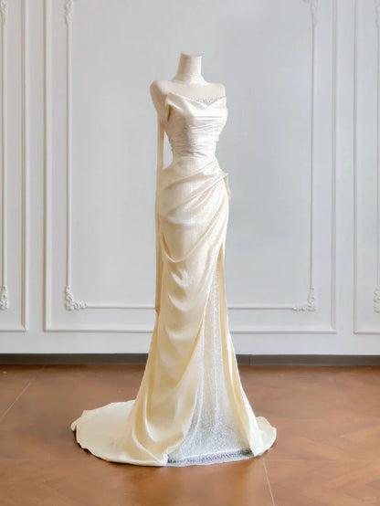 formaldressy--__ream yellow long satin prom dress gh5480