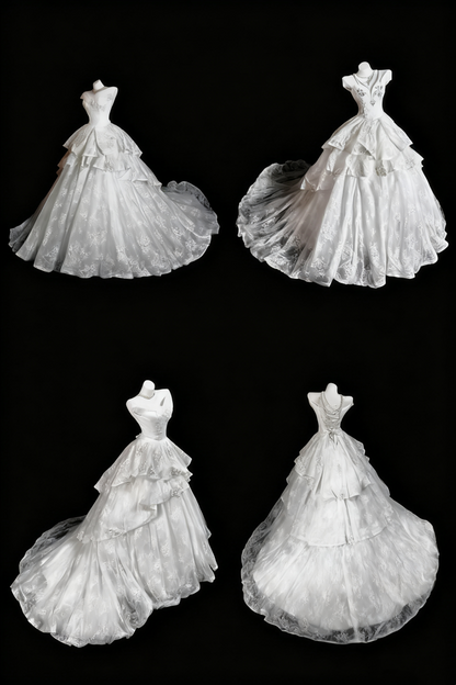 formaldressy-White, Gorgeous, And Exquisite Lace Long Wedding Dress gh6281