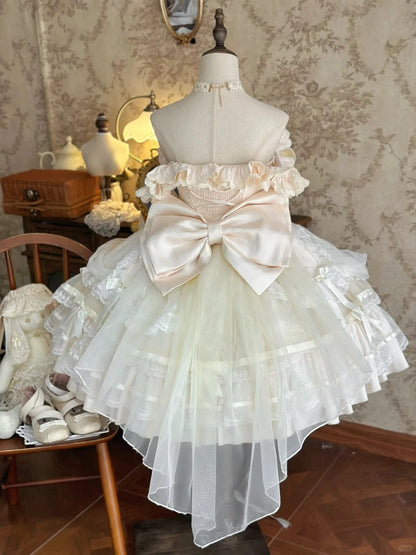 formaldressy-White princess lace fashion short tulle homecoming dress birthday party dress gh5414