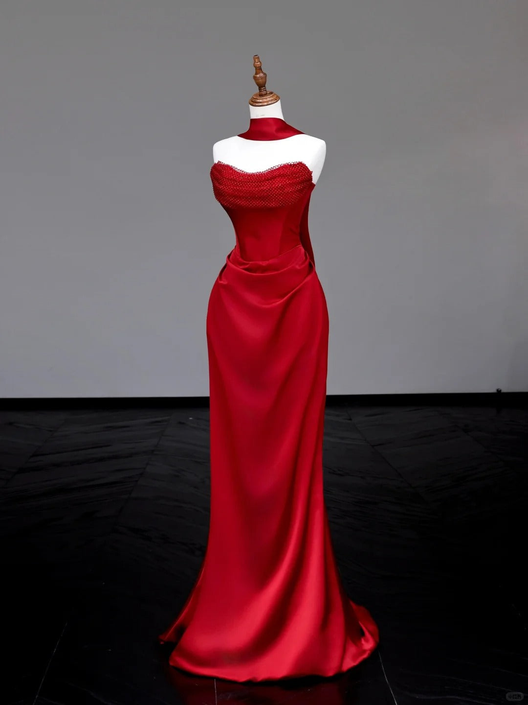 formaldressy -Red simple unique long satin prom dress evening dress party dress gh5116