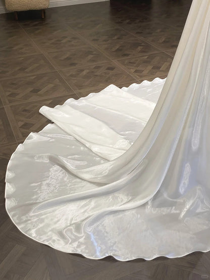 formaldressy--Satin wedding dress white tube top fairy long wedding dress prom dress gh5442