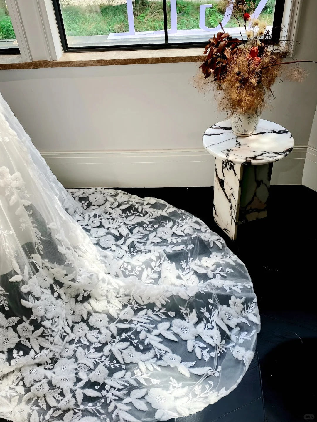 formaldressy--White exquisite lace long elegant fairy wedding prom dress gh5446