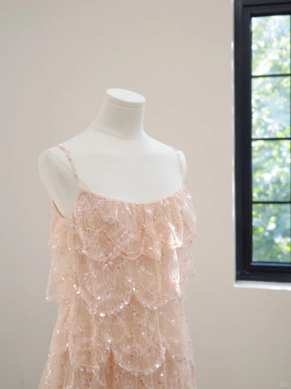 formaldressy-Pink gorgeous sequins shiny short homecoming dress Prom dress evening dress gh5067