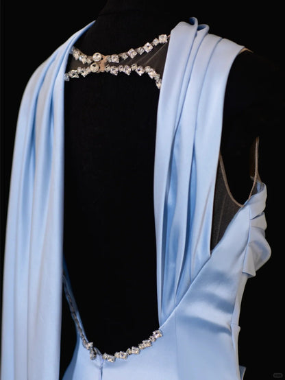 formaldressy-Blue exquisite beading fashion long satin prom dress evening dress party dress gh5379