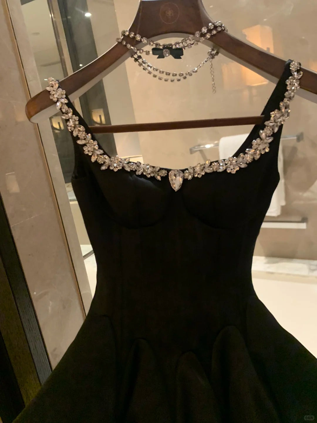 formaldressy-Black short satin princess homecoming dress birthday party dress eighth grade dress gh5298