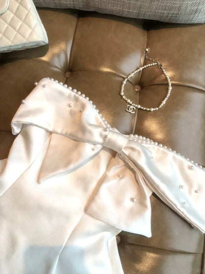 formaldressy-White short satin princess homecoming dress birthday party dress eighth grade dress gh5294