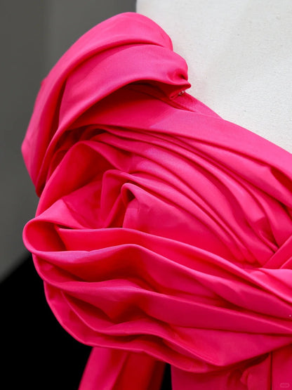formaldressy -Pink elegant long satin prom dress evening dress party dress gh5122