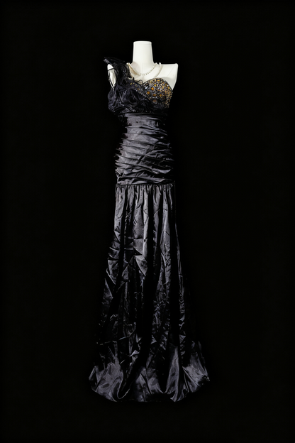 formaldressy-Grey Delicate Beaded Long Satin Prom Dress gh6283
