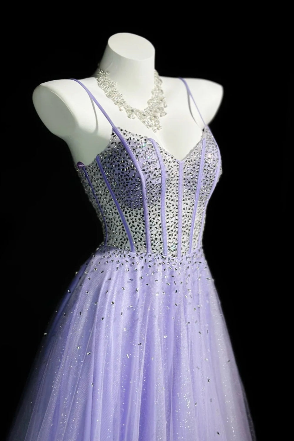 formaldressy-Gorgeous Shiny Lavender Rhinestone Prom Dress Graduation dress birthday dress gh5846