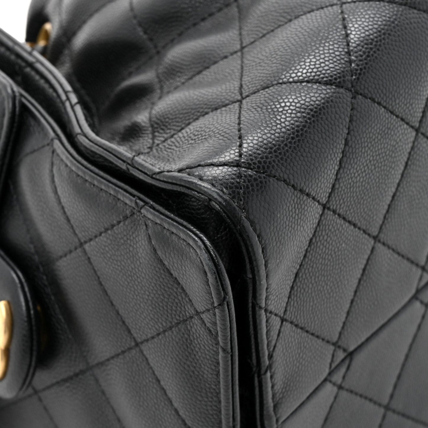 Caviar Quilted Small Chanel 25 Handbag Black