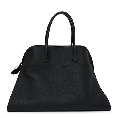 Matte Grained Calfskin Soft Margaux 15 Black