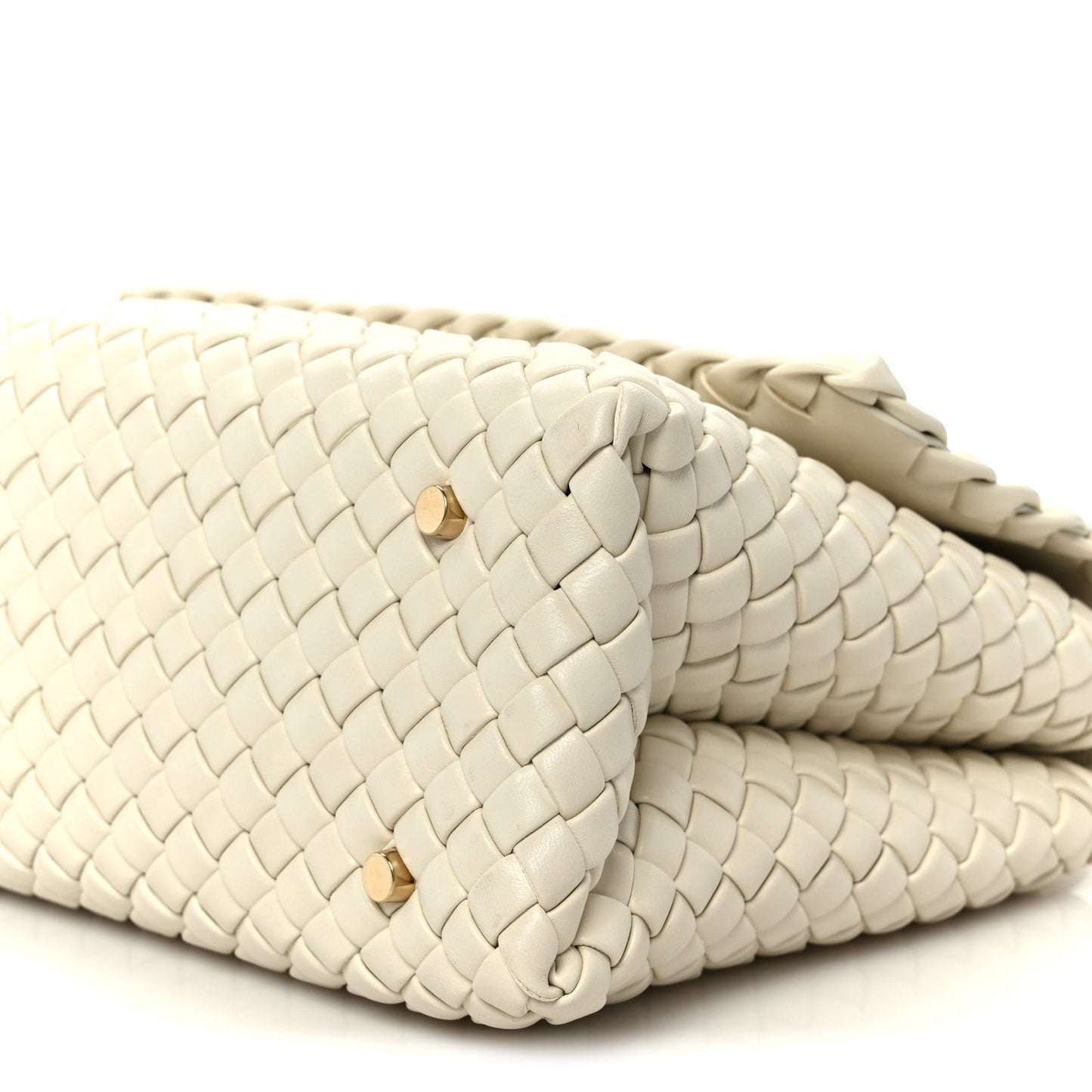 Nappa Intrecciato Patti Top Handle Bag Sea Salt