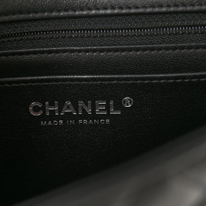 Lambskin Quilted Mini Rectangular Flap Black