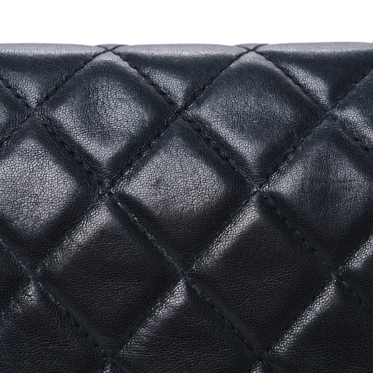 Lambskin Quilted Messenger Bag Dark Navy
