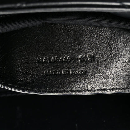 Calfskin Y Quilted Monogram Monochrome Small Loulou Chain Satchel Black