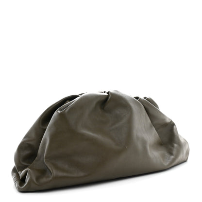 Smooth Butter Calf The Pouch Oversized Clutch Kaki Fondent