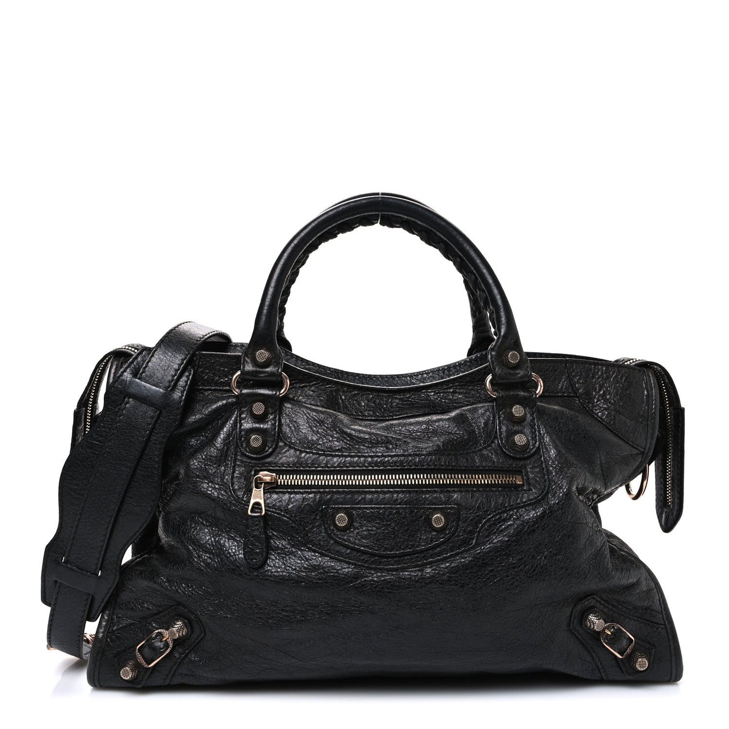 Agneau Giant 12 Rose Gold Hardware City Black