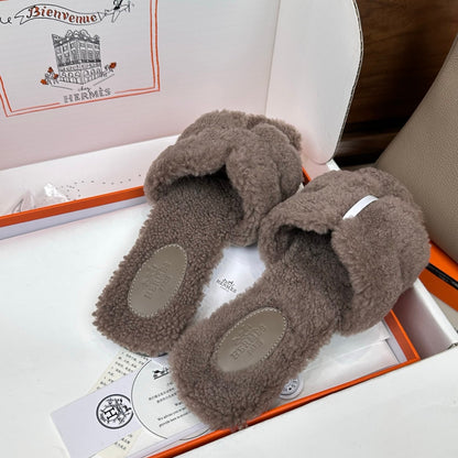 HM Oran Sandal Taupe Wool 598205